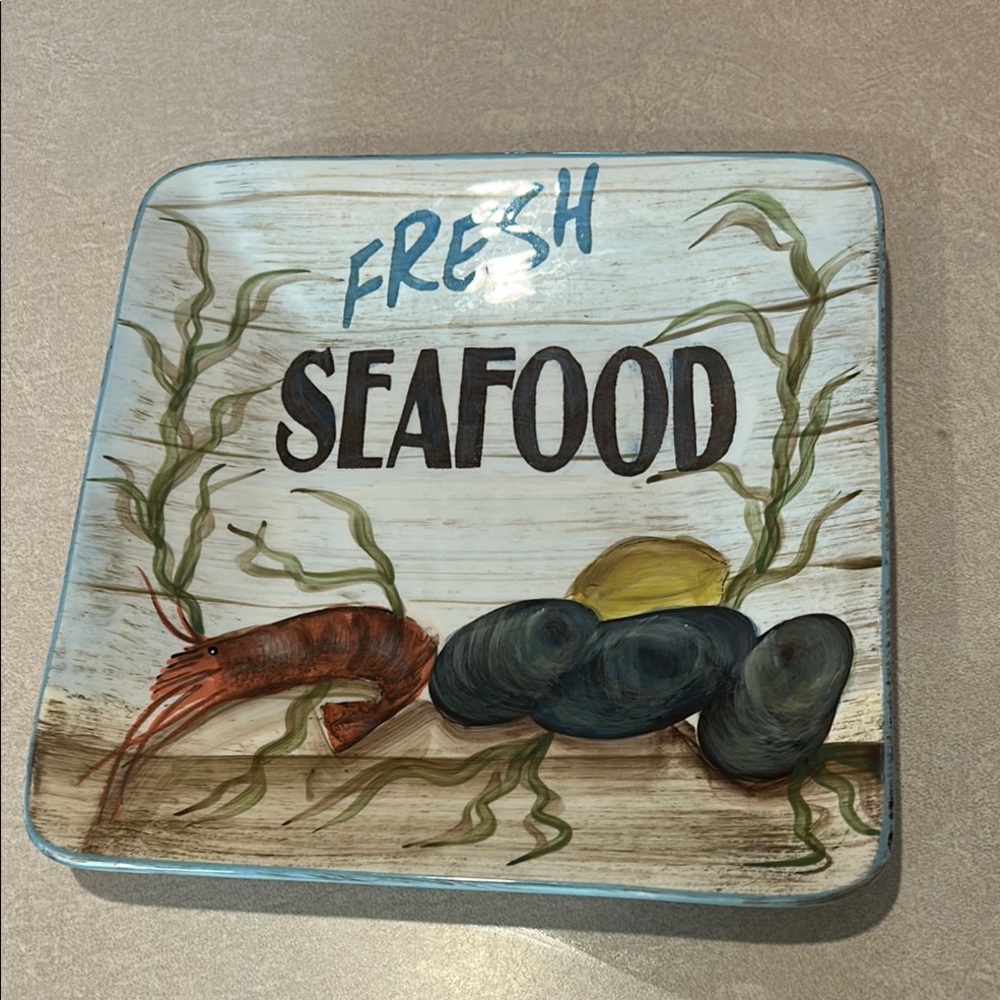 Fisherman's Catch collection by Certified International Plate‎ Seafood Plate